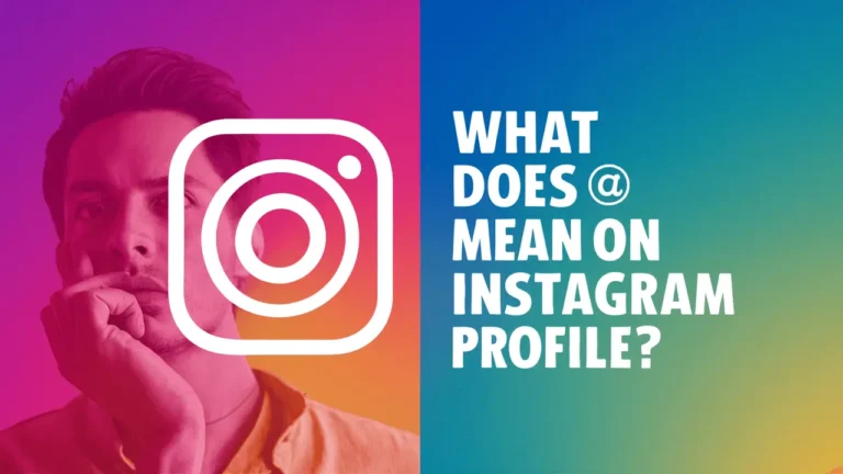 What does “@”  means on Instagram?